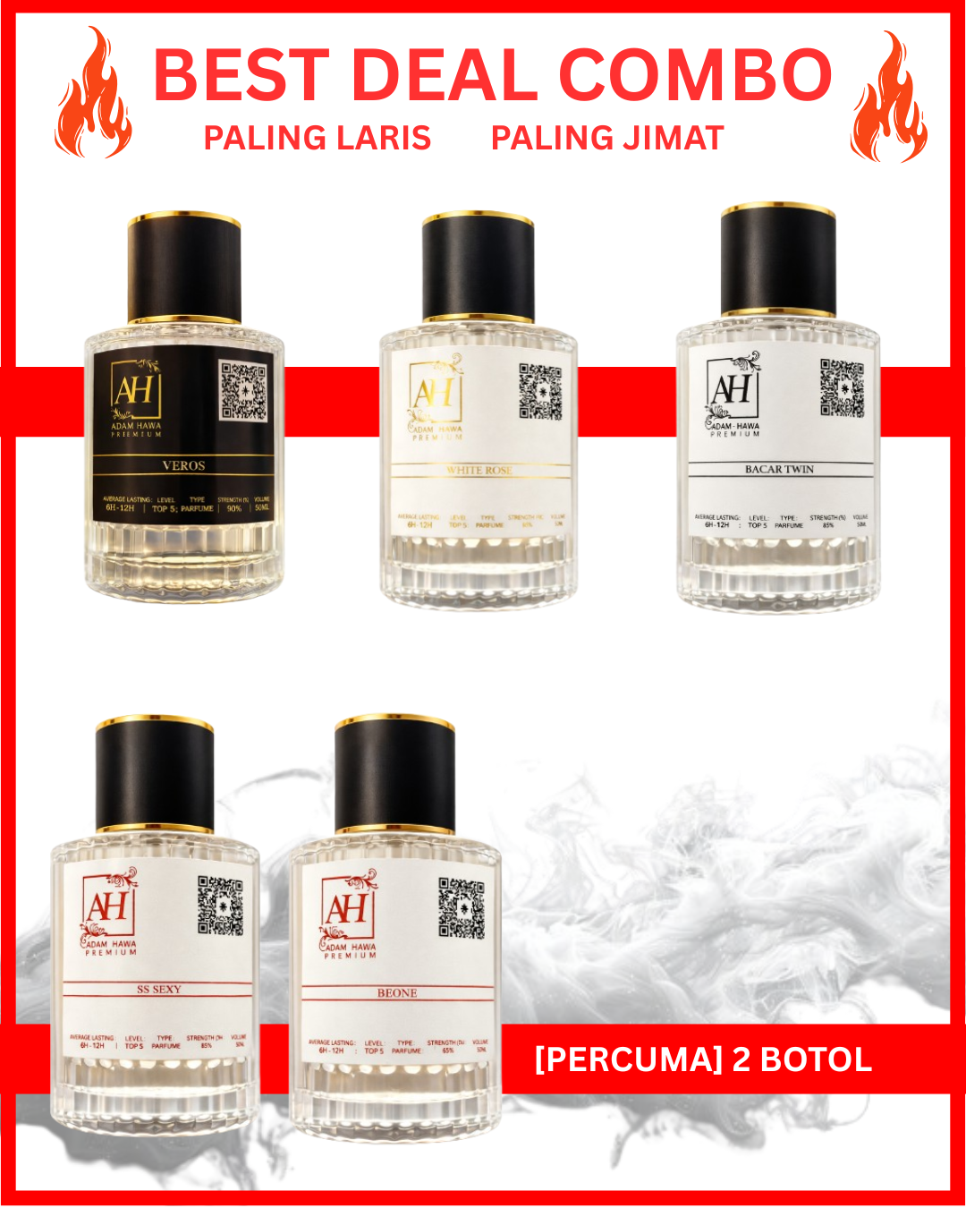 Set Jimat 5 Botol — 3 Wajib + 2 FREE (Best Deal 🔥)